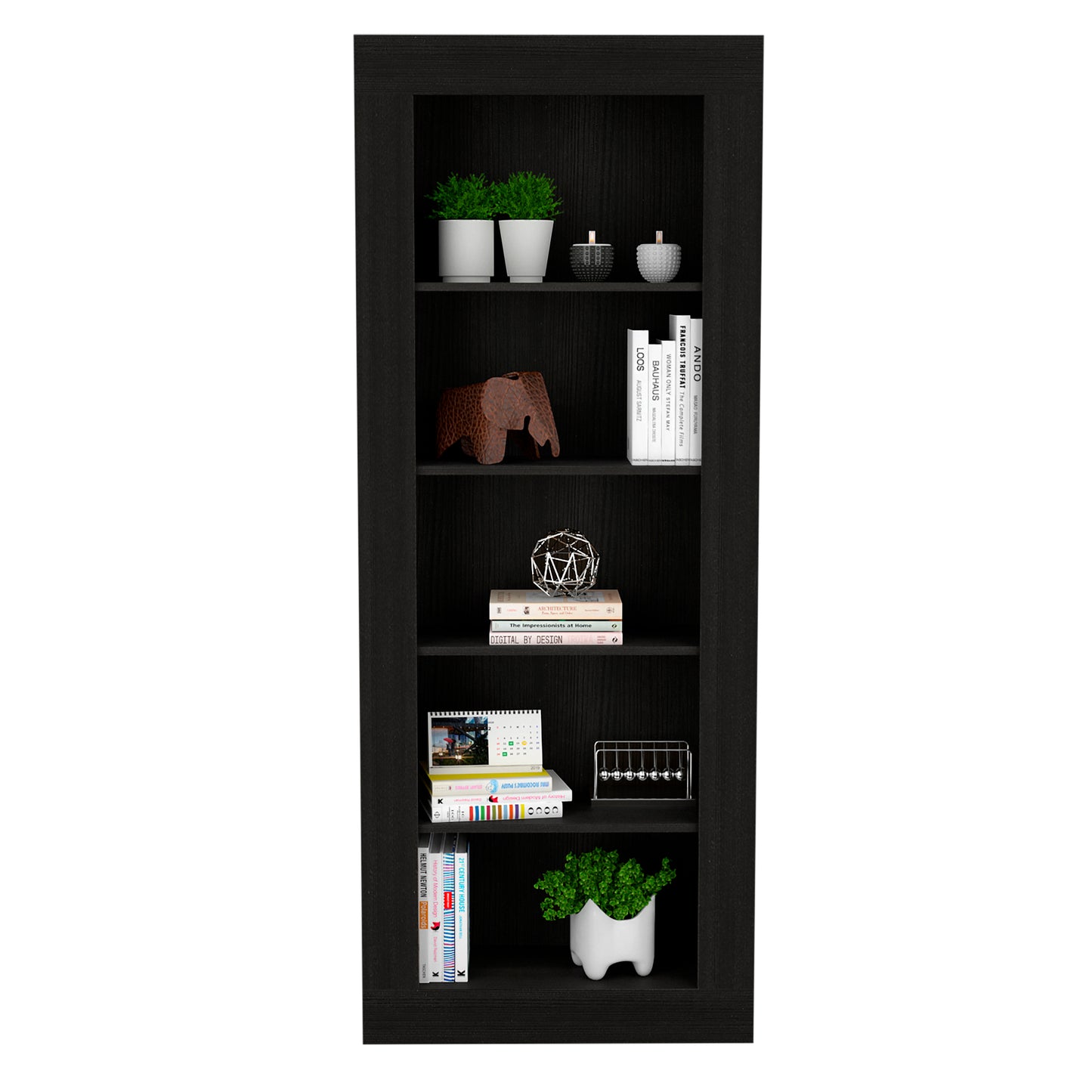 Andina Bookcase 5 Shelves Cabinet - Black