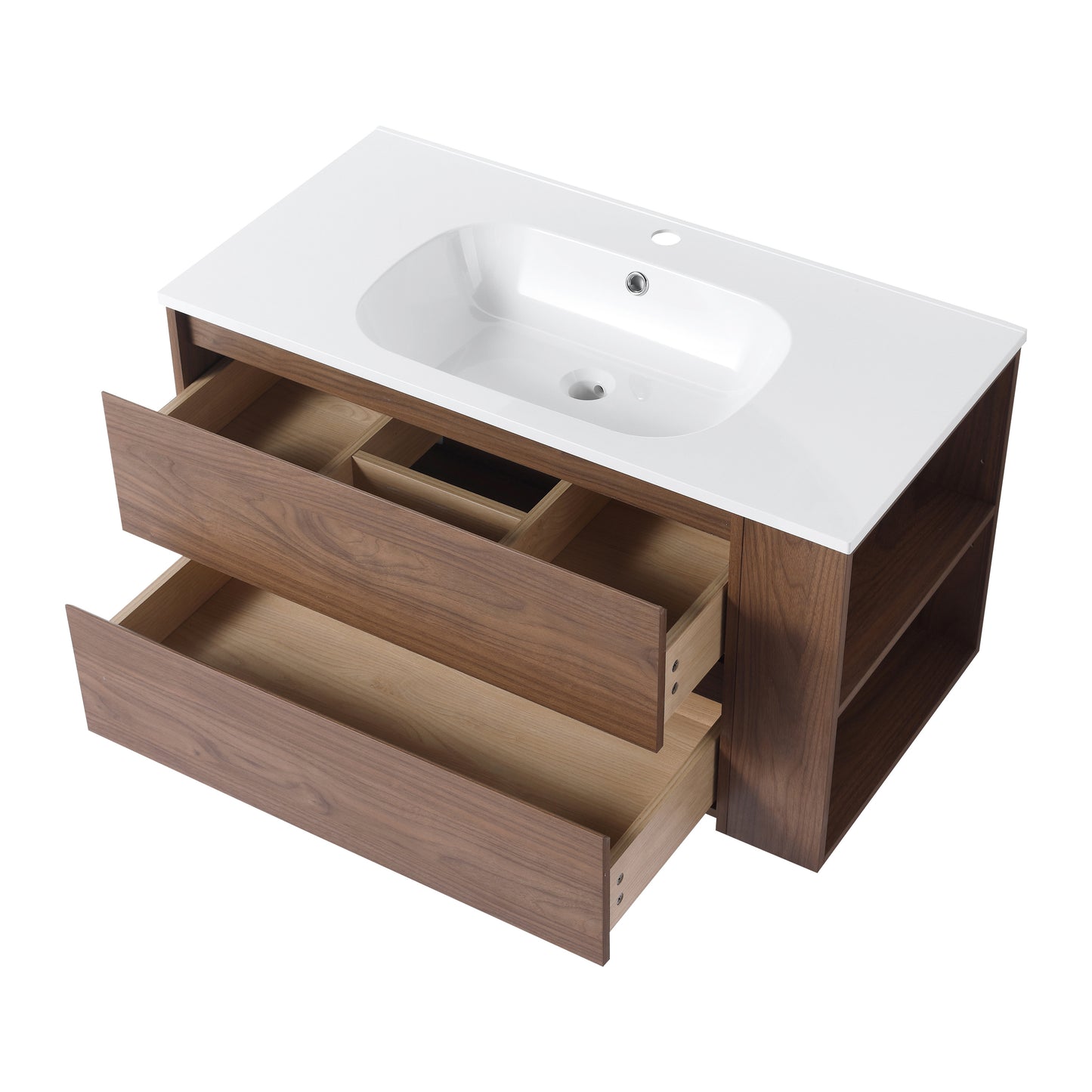 Wall Mounting Bathroom Vanity With Gel Sink