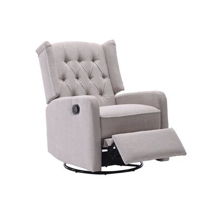 Davina Swivel Rocking Recliner Chair - Beige