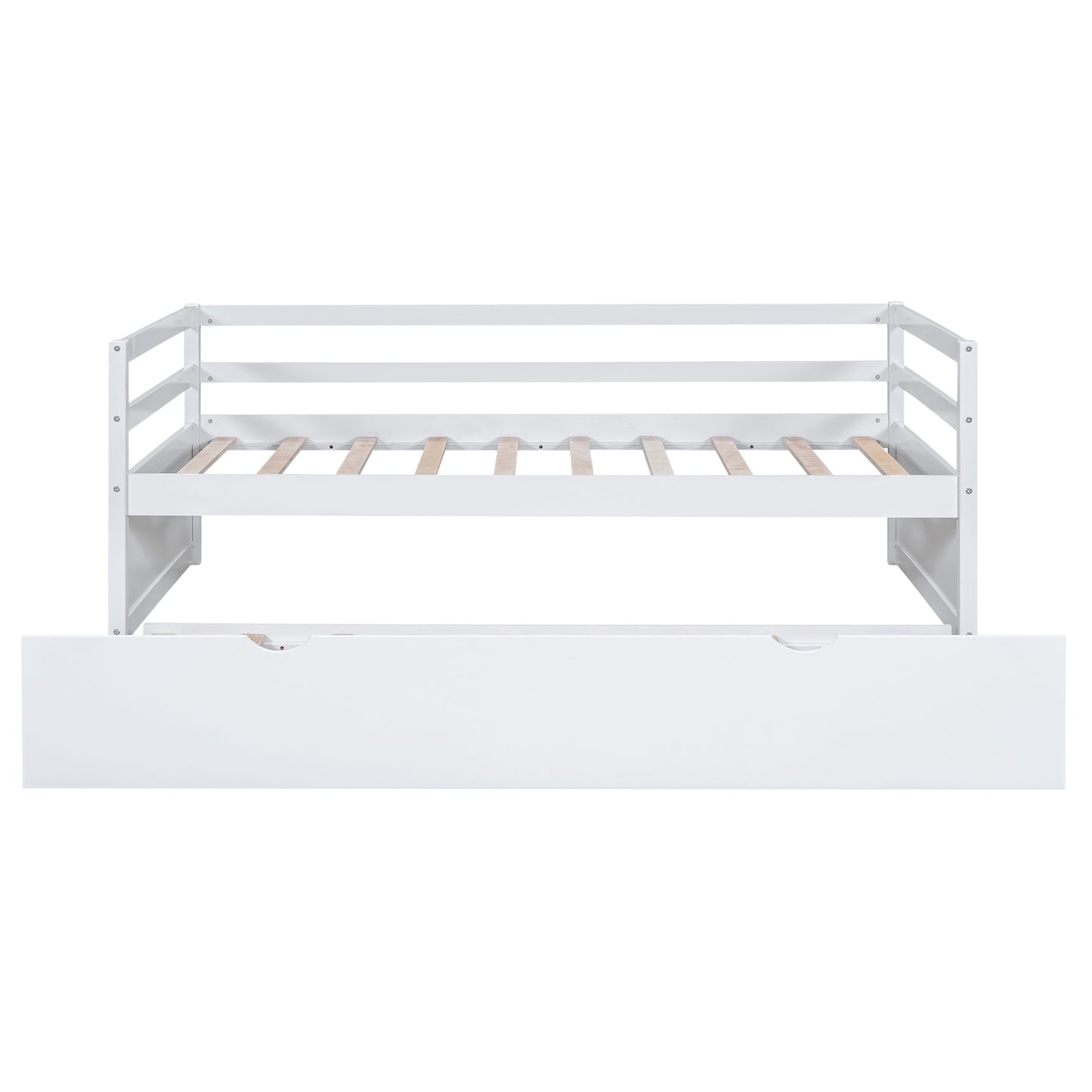 Zim Twin Size Daybed with Twin Size Trundle - White