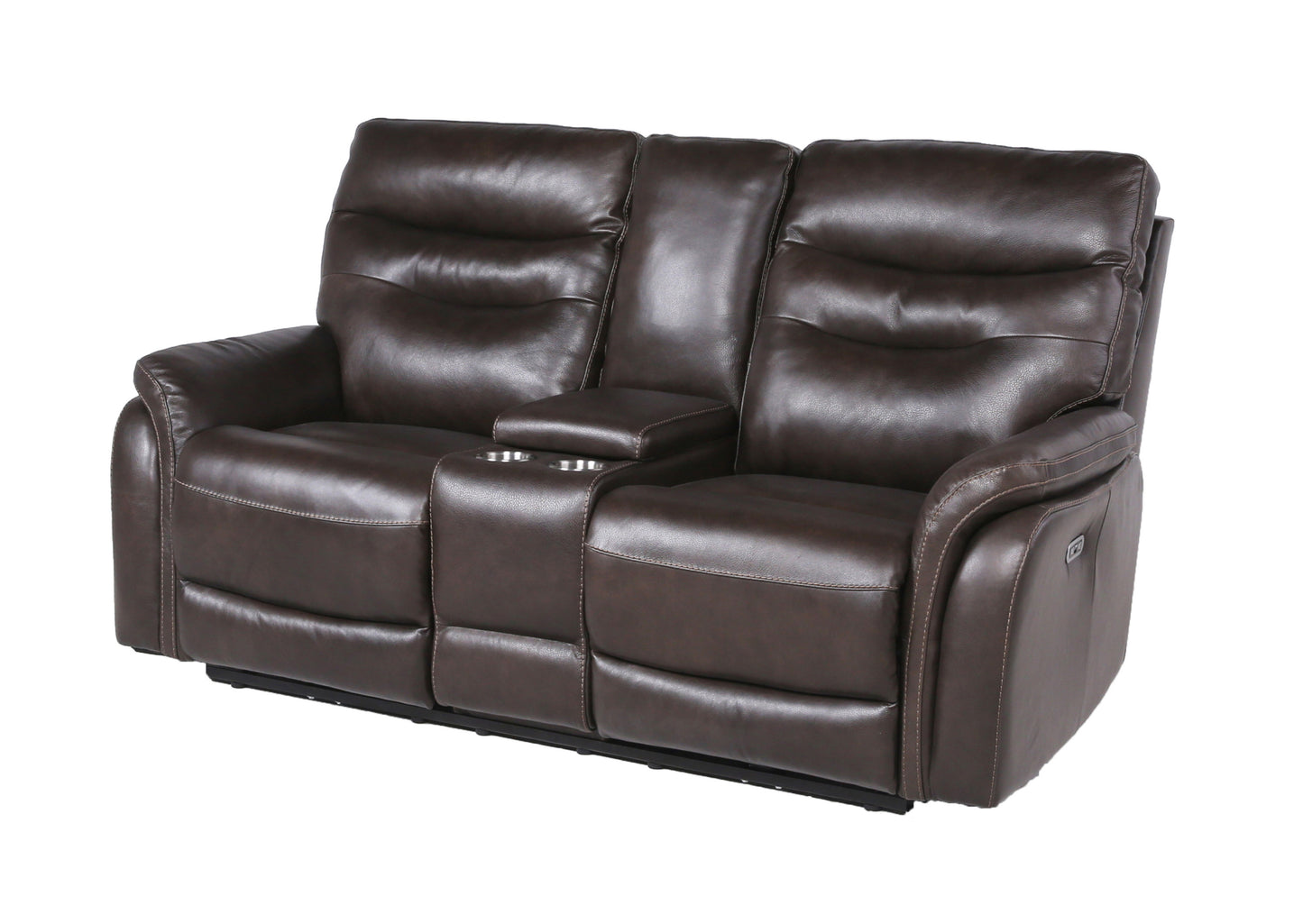 Graham Recliner Console Loveseat - Coffee