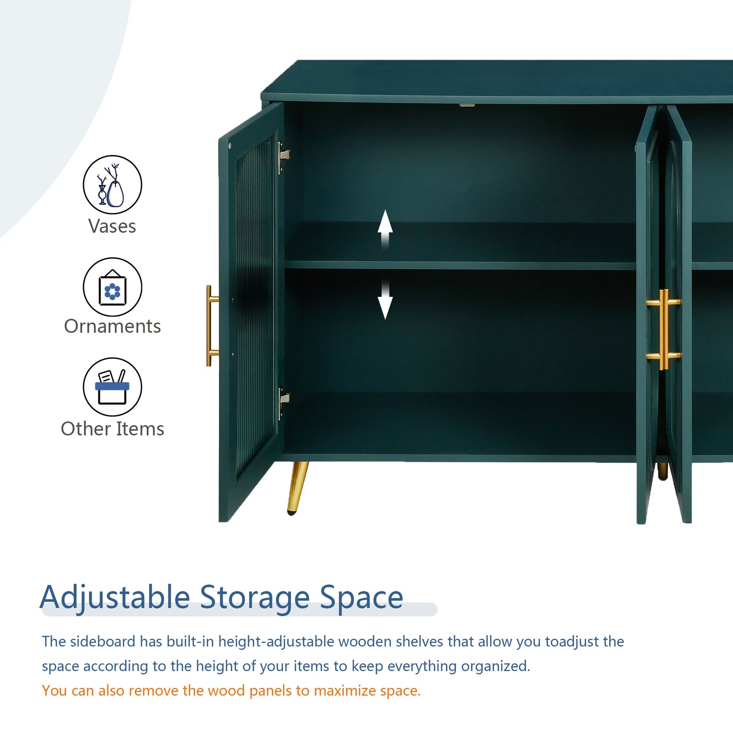 Mez Storage Cabinet  With Adjustable Shelves