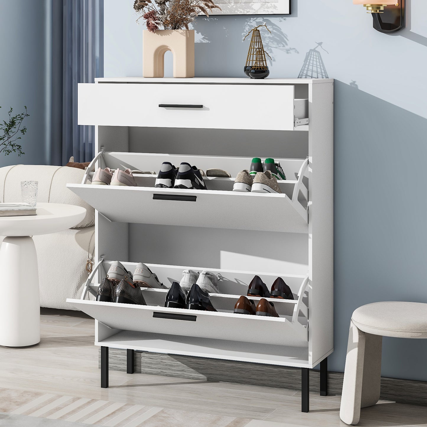 Jona Shoe Cabinet - White