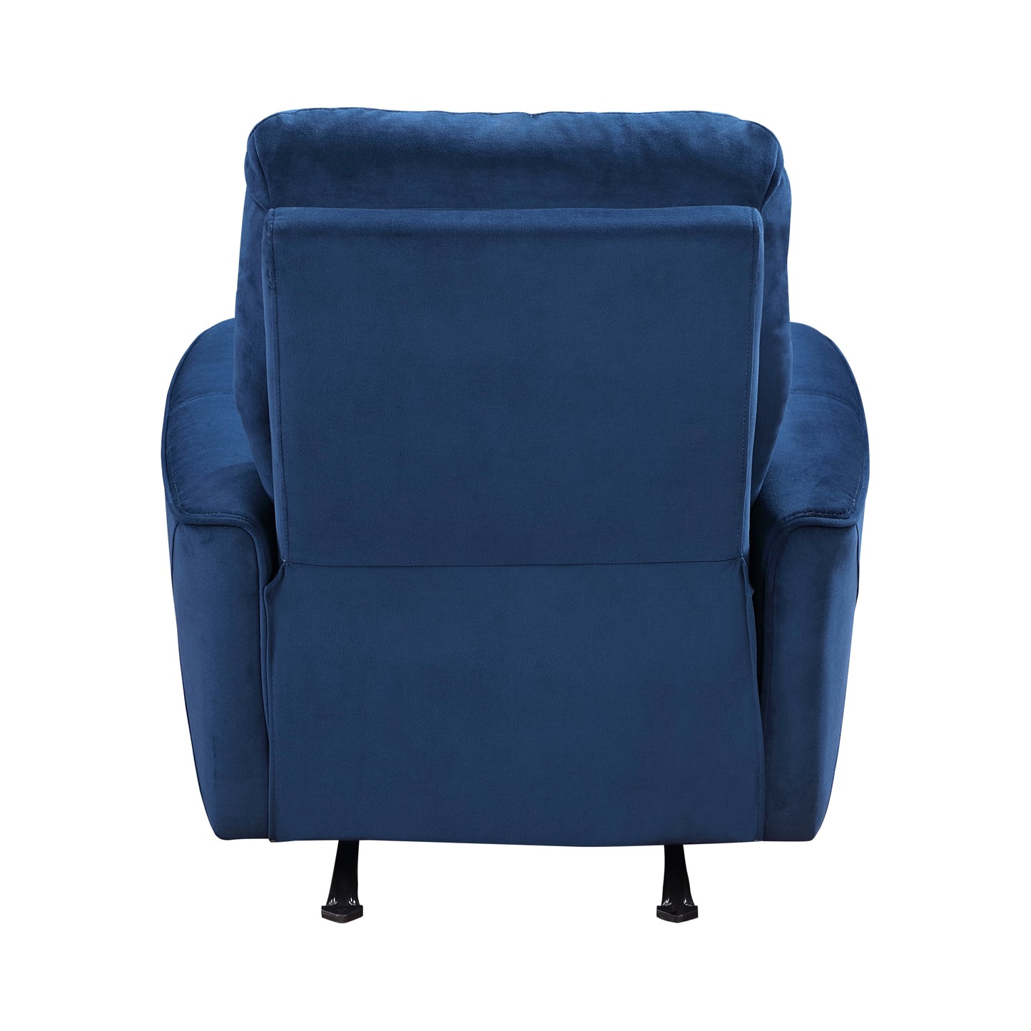 Amari Velvet Upholstery Reclining Chair - Navy Blue