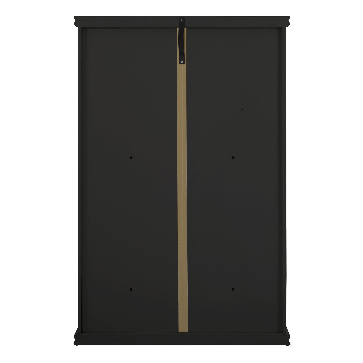 Seno Tempered Glass Doors Curio Cabinet - Black