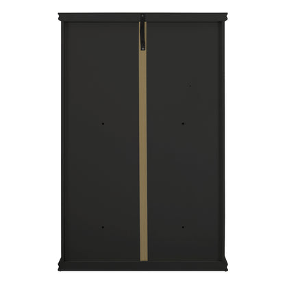 Seno Tempered Glass Doors Curio Cabinet - Black