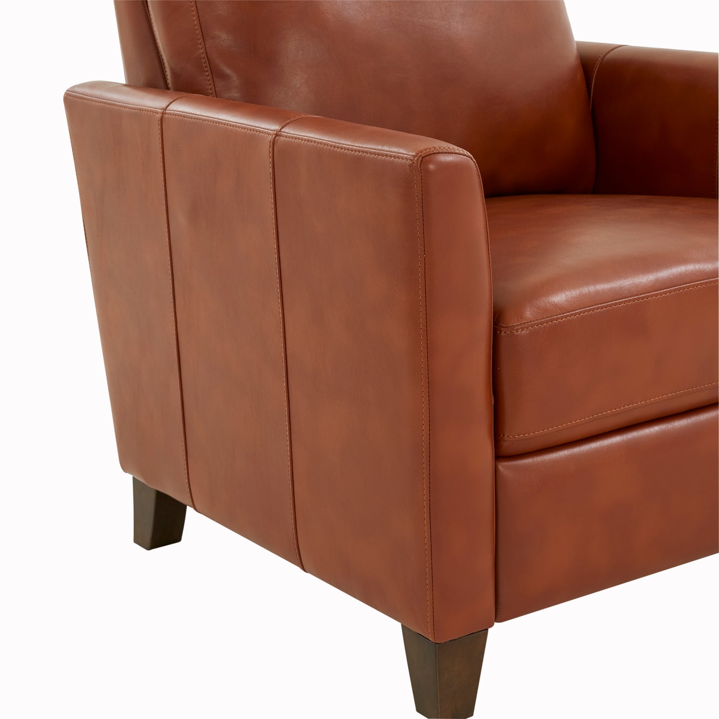 Remi Faux Leather Modern Recliner Chair - Caramel