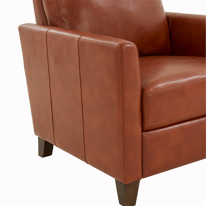 Remi Faux Leather Modern Recliner Chair - Caramel