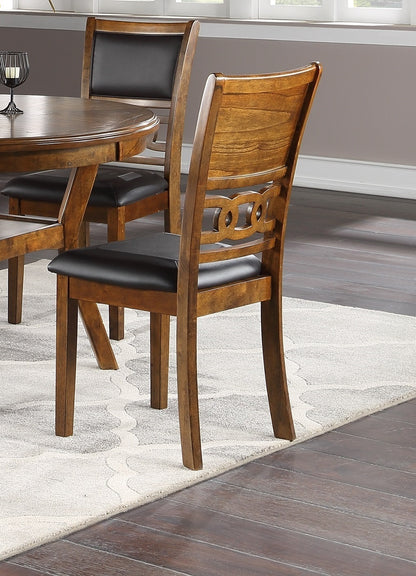 Watson 5pc Dining Set Round Table w 4x Side Chairs - Walnut