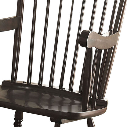 Anya Rocking Chair with Armrest - Black