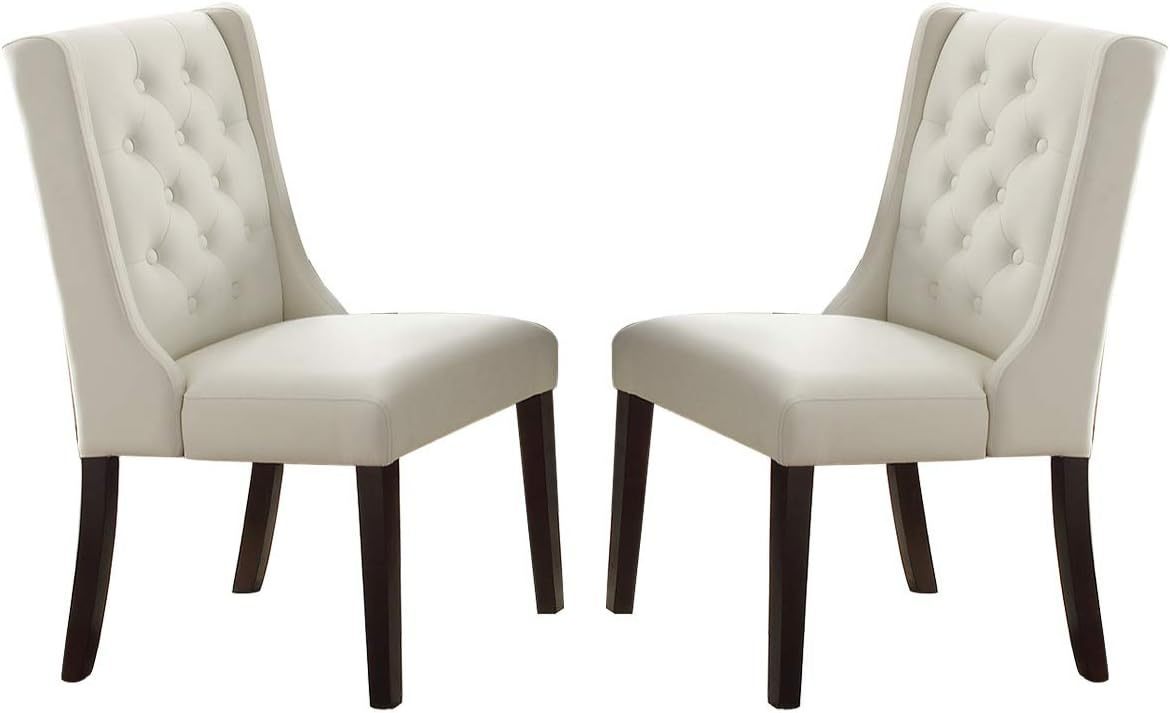 Berry Tufted Dining Chairs (Set of 2) - White