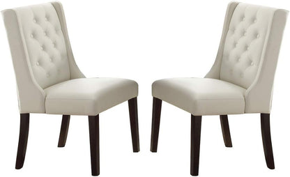 Berry Tufted Dining Chairs (Set of 2) - White