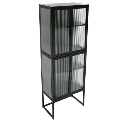 Nera II Tempered Glass Cabinet - Black