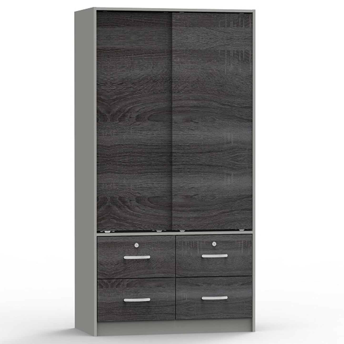 Go Green Woods Sarah Modern Wood Double Sliding Door Armoire