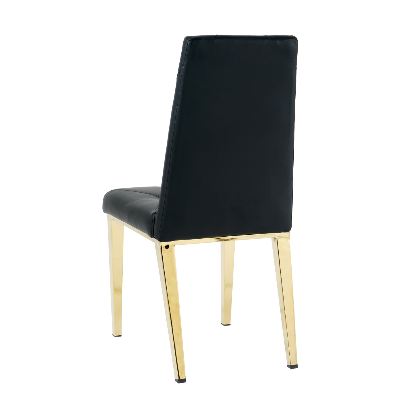 Valerio Pu Dining Chairs with Gold Leg (Set of 2) - Black