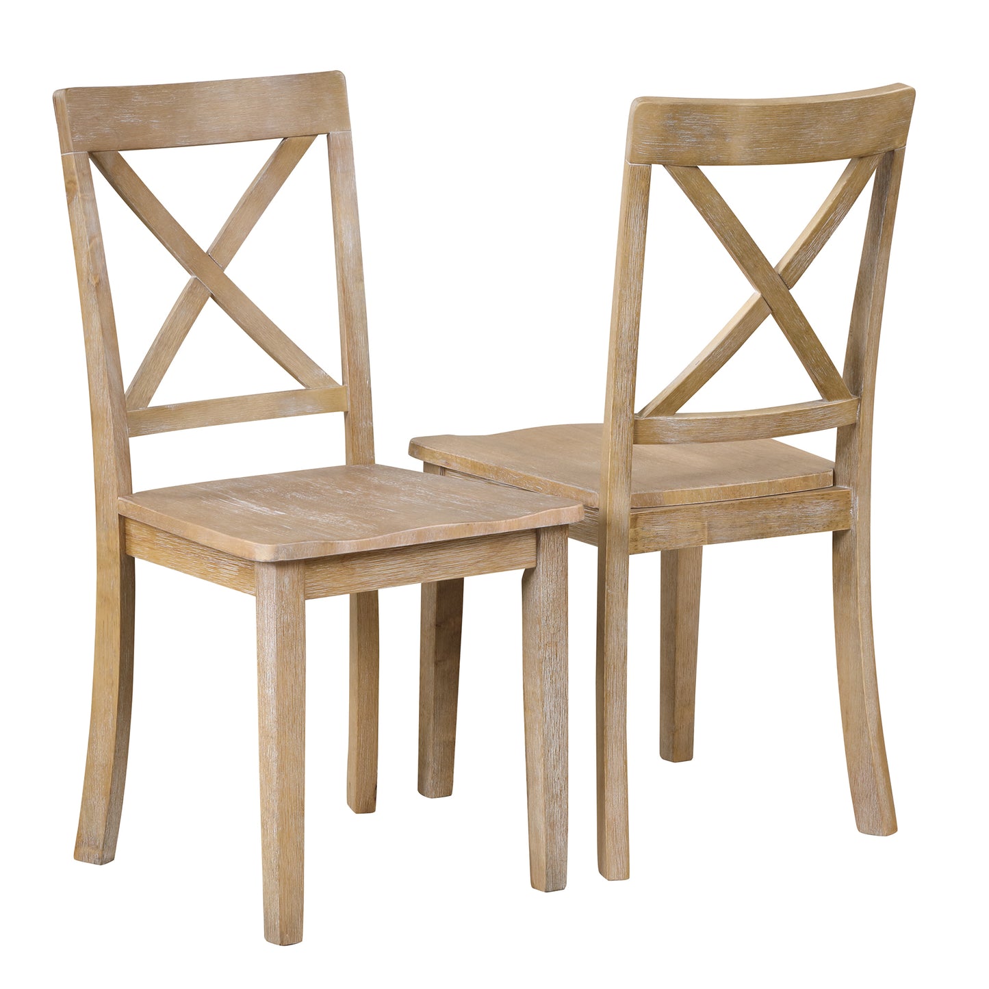 Vivia 5pc Dining Set Round Table 4x side Chairs - Natural