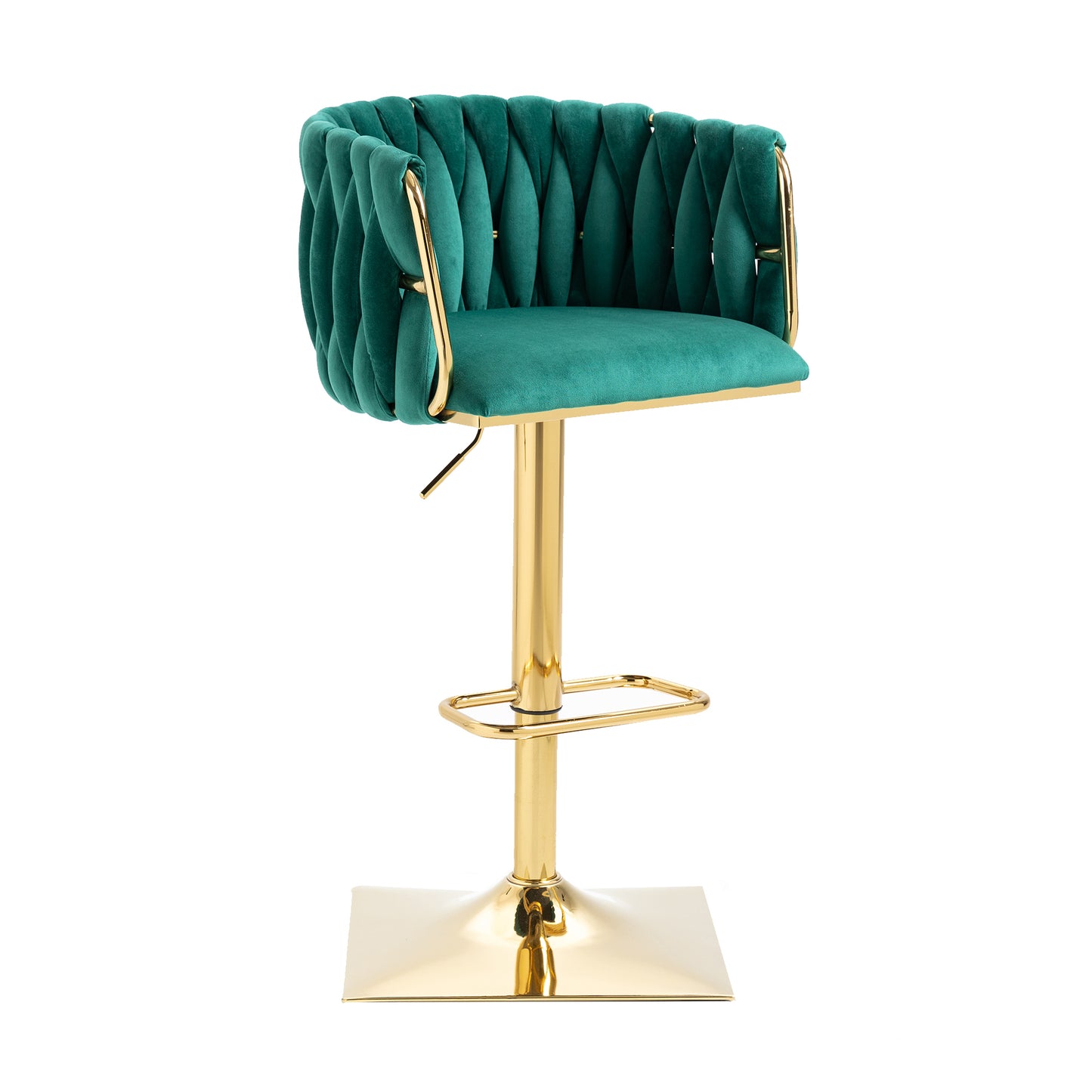 Noah Vintage Counter Height Bar Chairs   - Emerald Set of 2