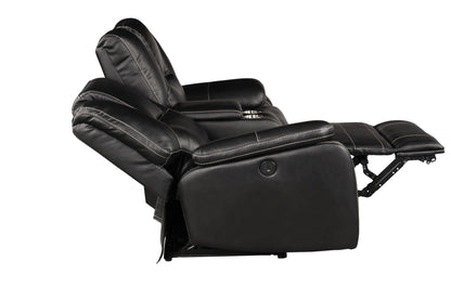 Darcey Power Reclining Loveseat - Black