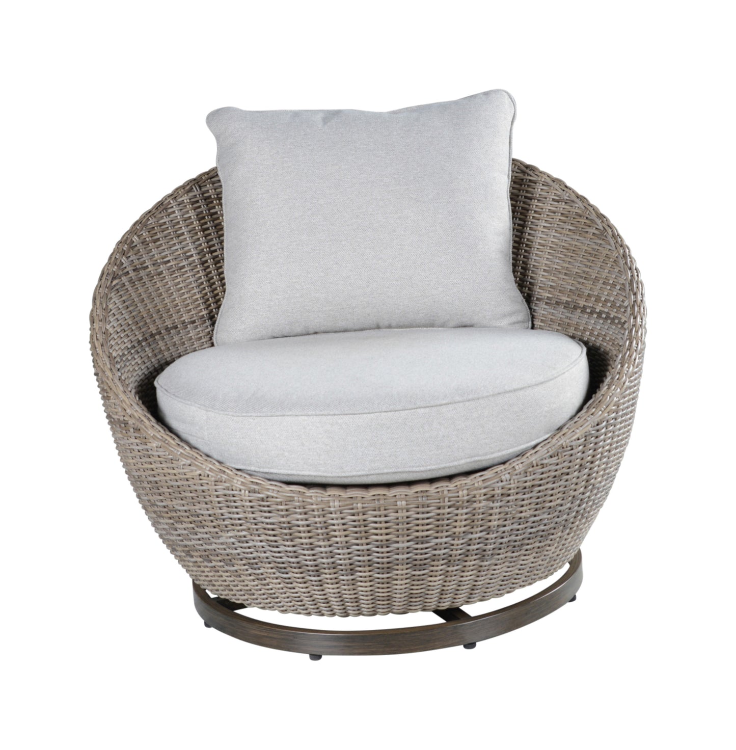 Tonda 3 Pc Set Two Outdoor Swivel Woven Chairs and Side Table