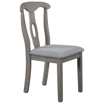 Titus Rustic Wood Padded Dining Chairs (Set of 4) - Gray