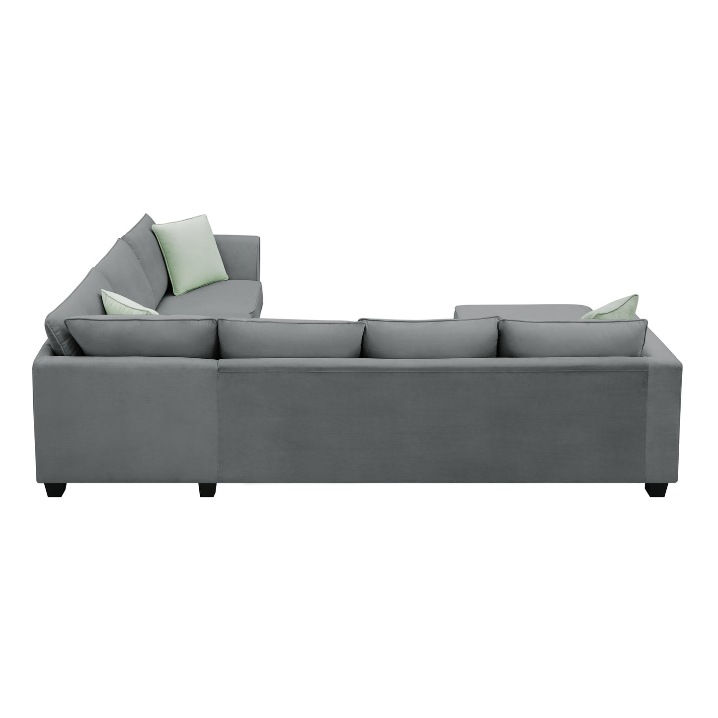 Harper Modular Sectional Sofa with Ottoman - Grey