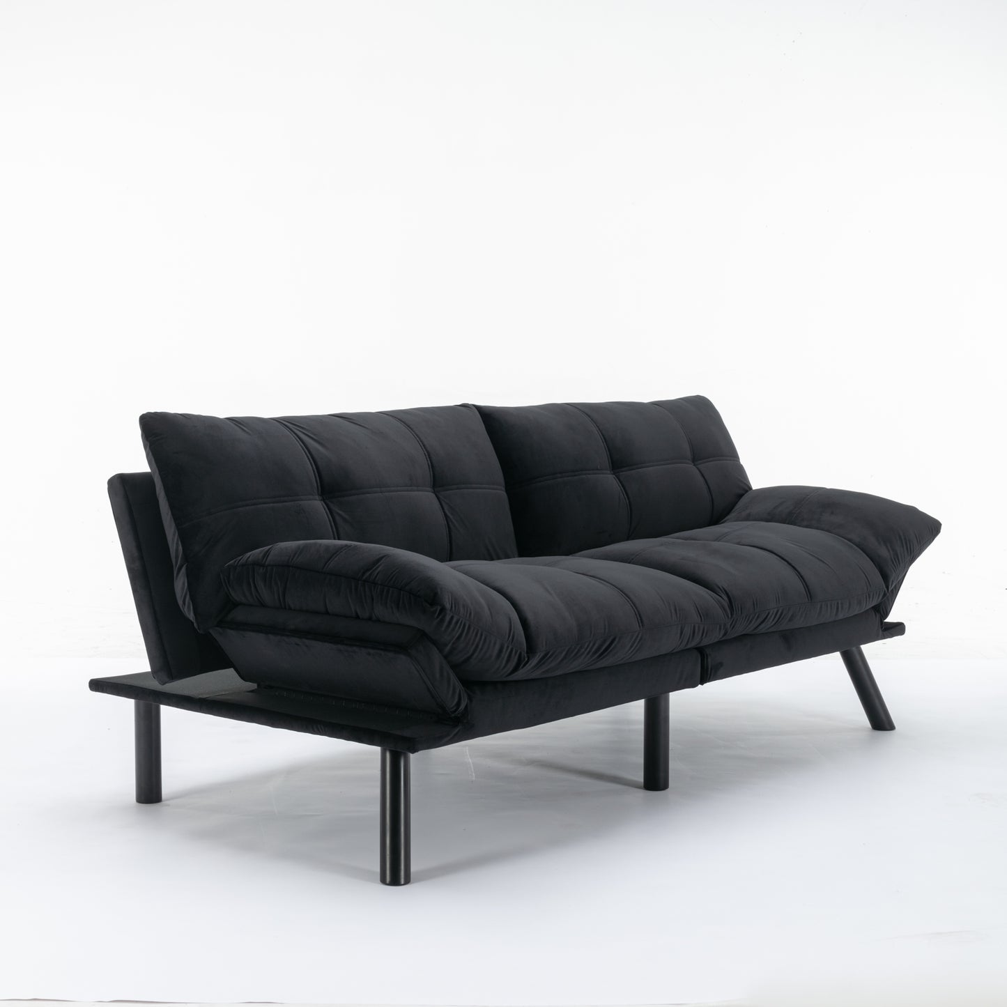 Vega Convertible Folding Modern Sofa Bed - Black