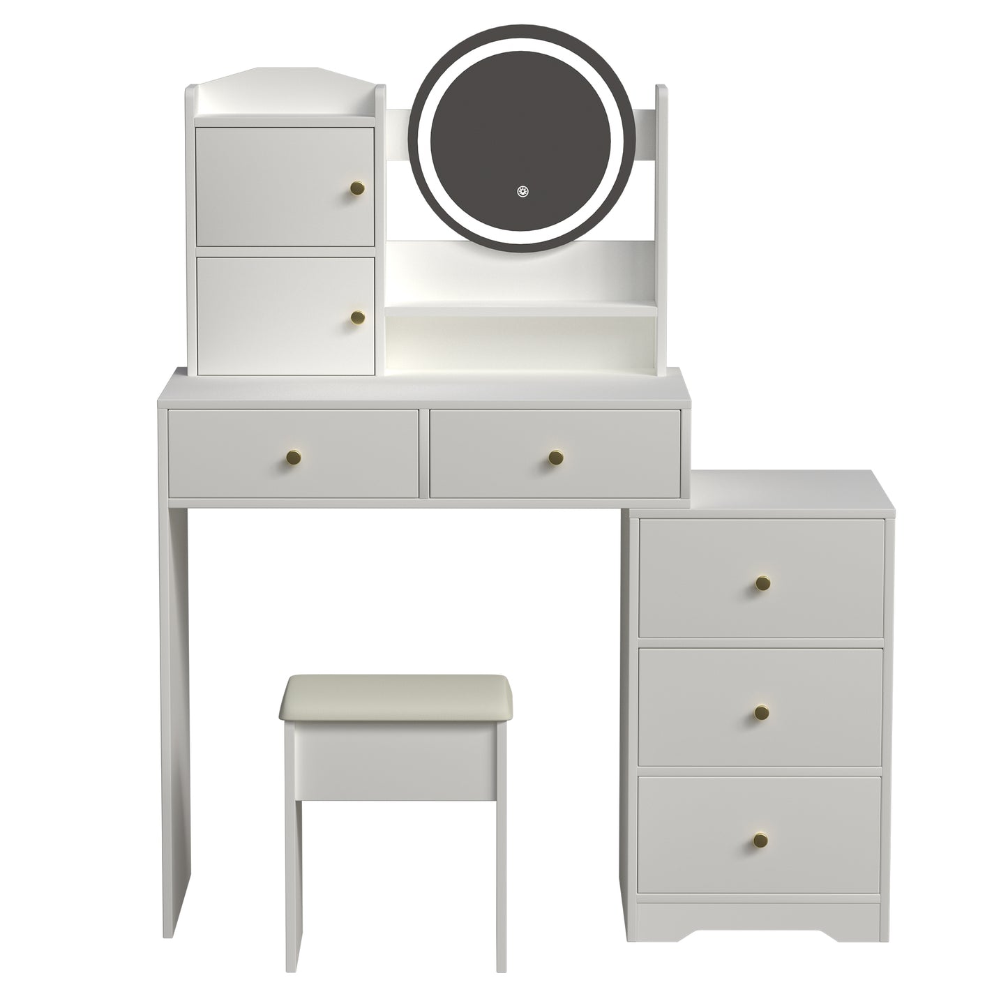 Zamo Vanity Desk with Mirror and Lights