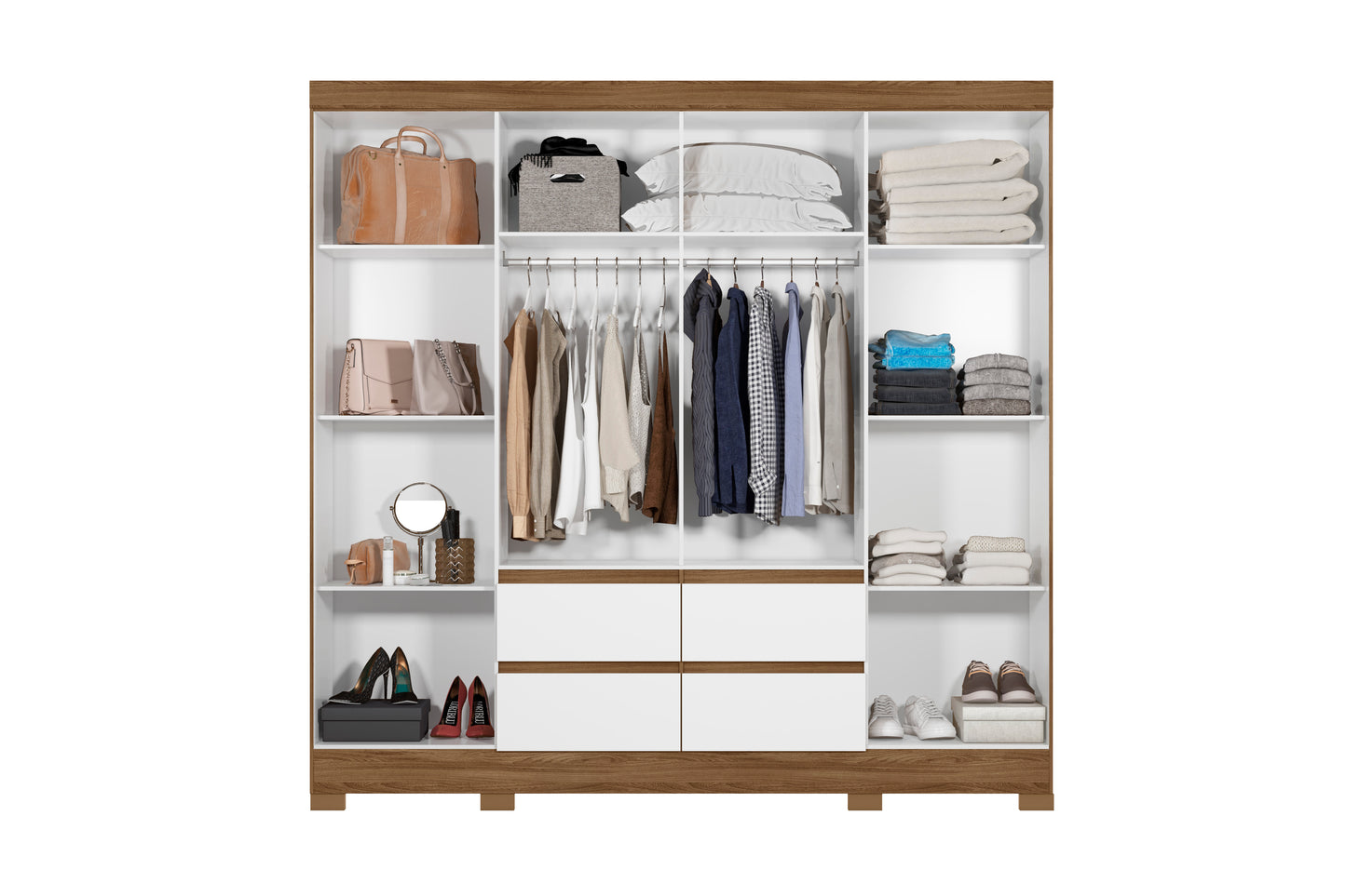 Wardrobe Belem - Natural/White