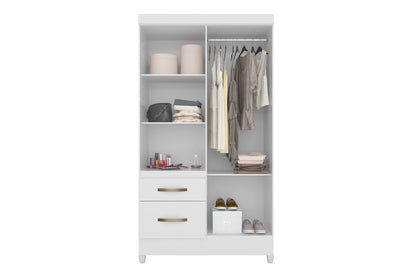 Wardrobe Madri - White Flex + Mirror