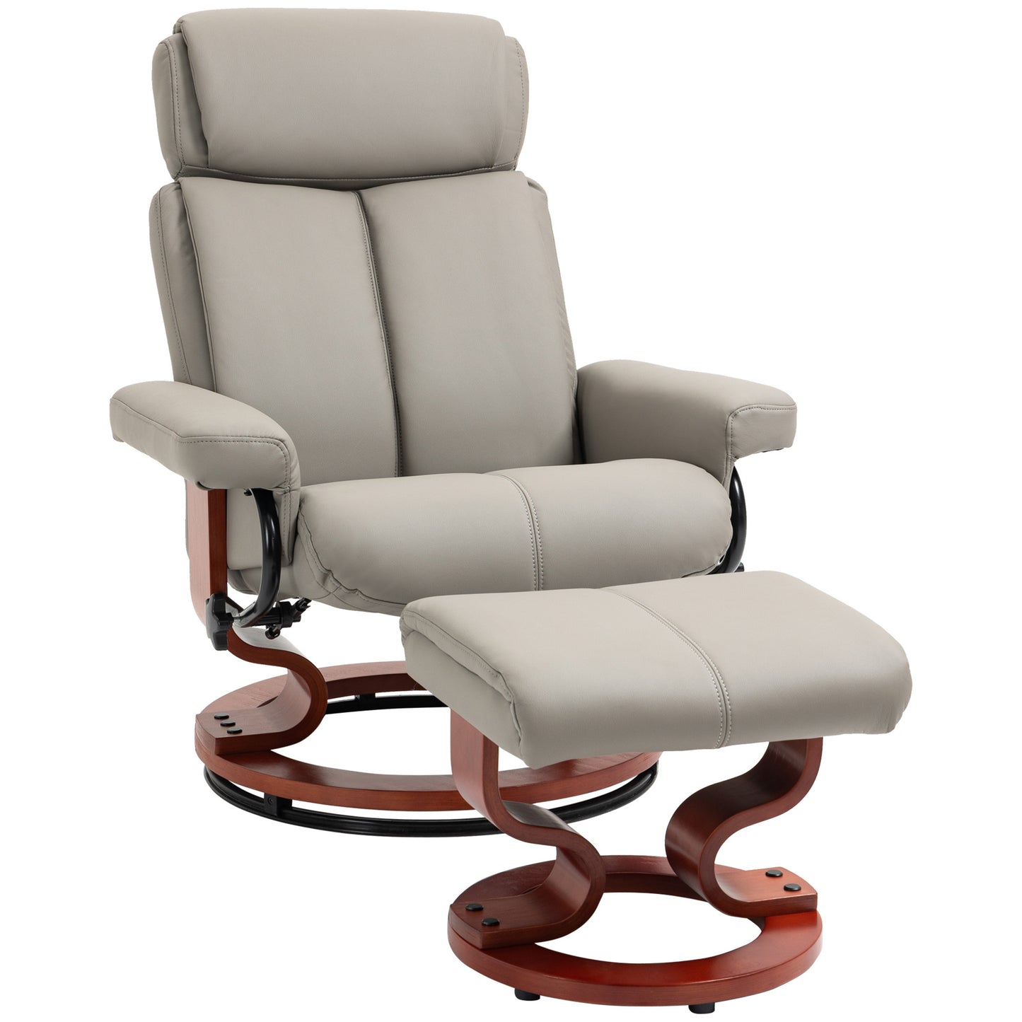 Ochoa Recliner Chair with Ottoman - Gray