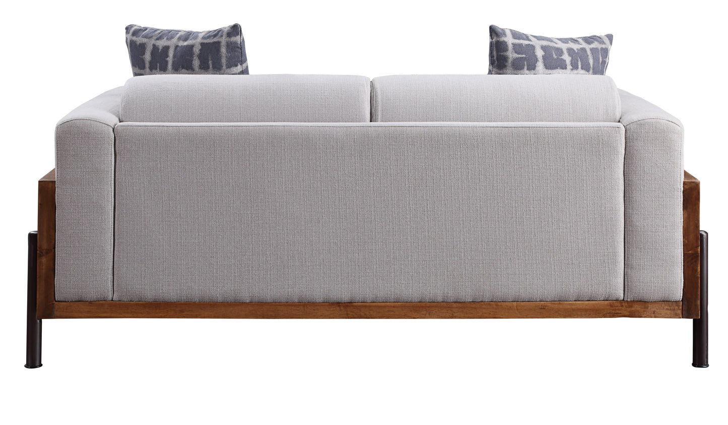 Pelton Fabric Loveseat w/Pillows - Walnut