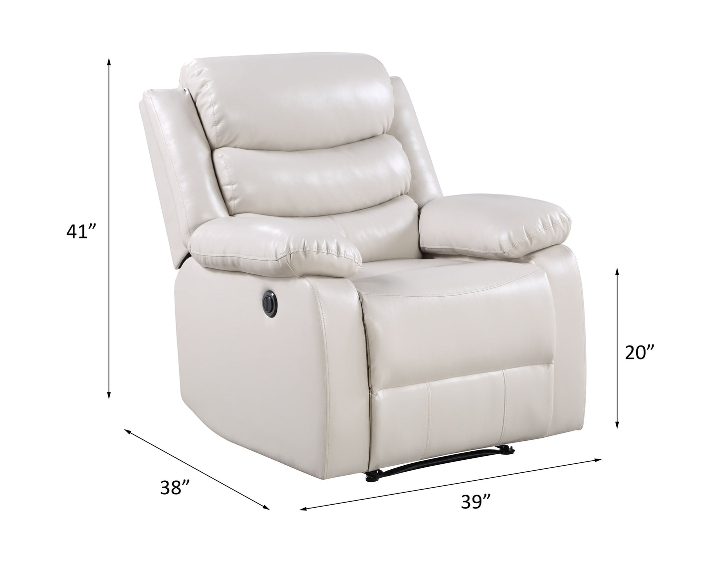 Eilbra Power PU Recliner - Beige