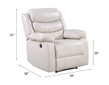 Eilbra Power PU Recliner - Beige