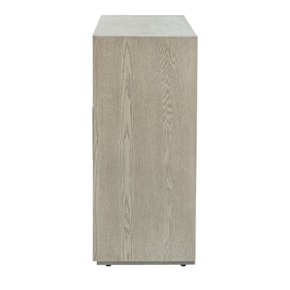 Cina Storage Cabinet with Tempered Glass - Gray