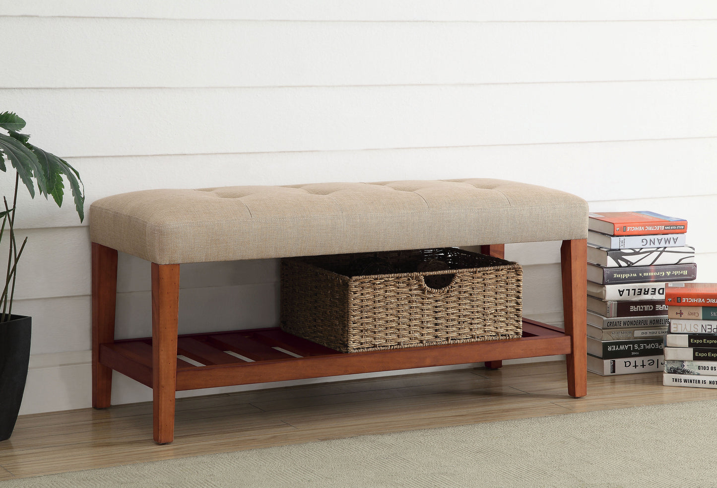 Riley Padded Seat Storage Bench