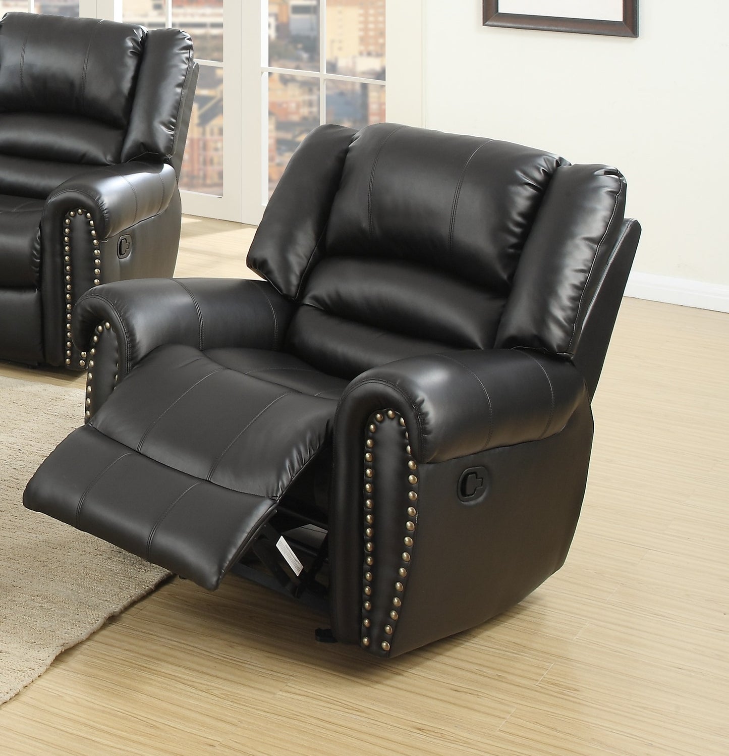 Franklin Manual Motion Recliner Chair - Black