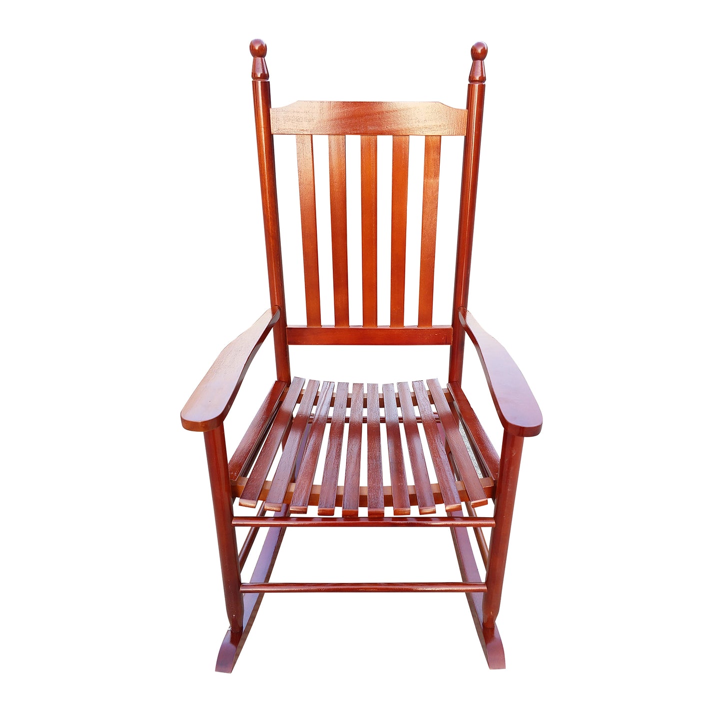 Lupe II Wooden Porch Rocker Chair - Brown