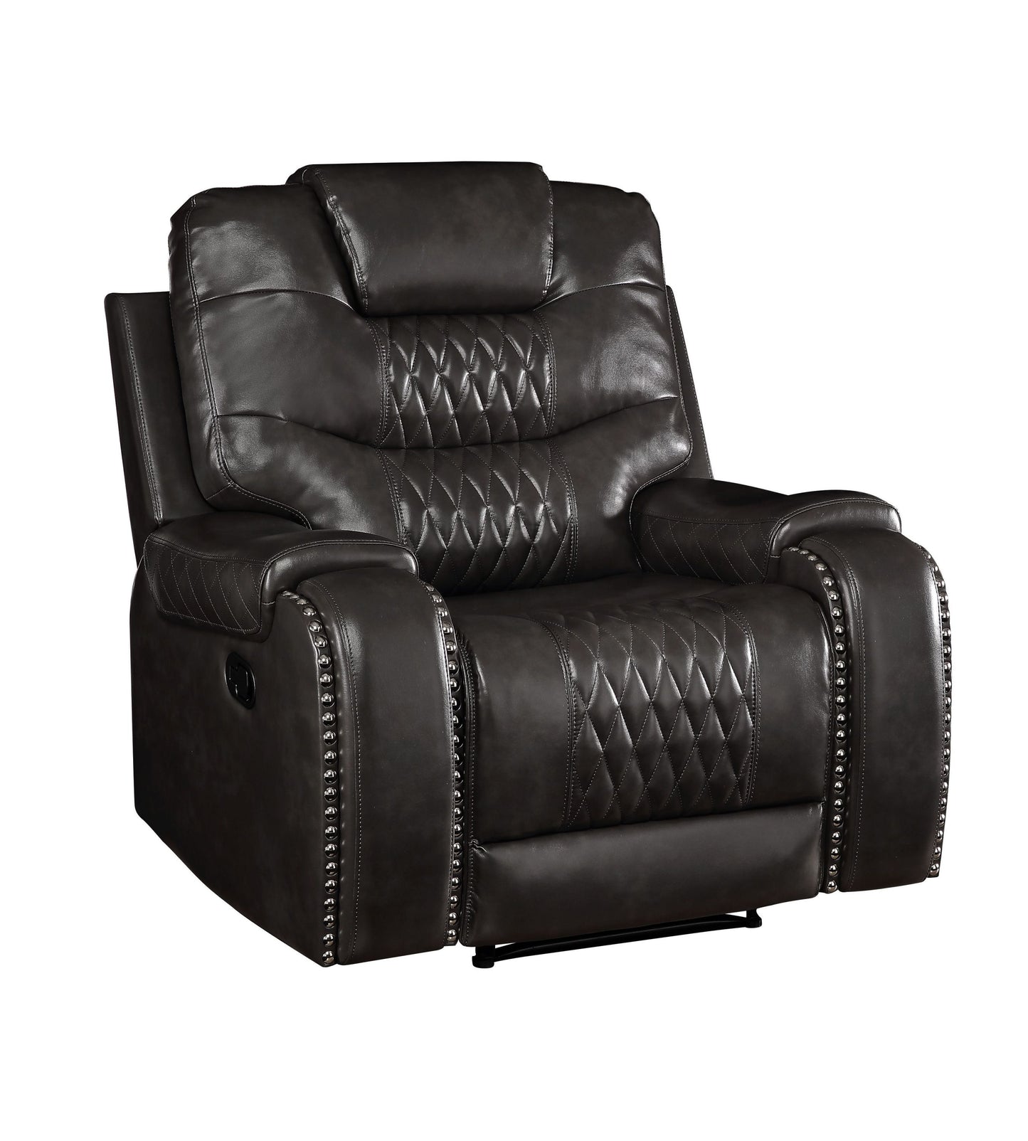 Braylon PU Recliner - Magnetite