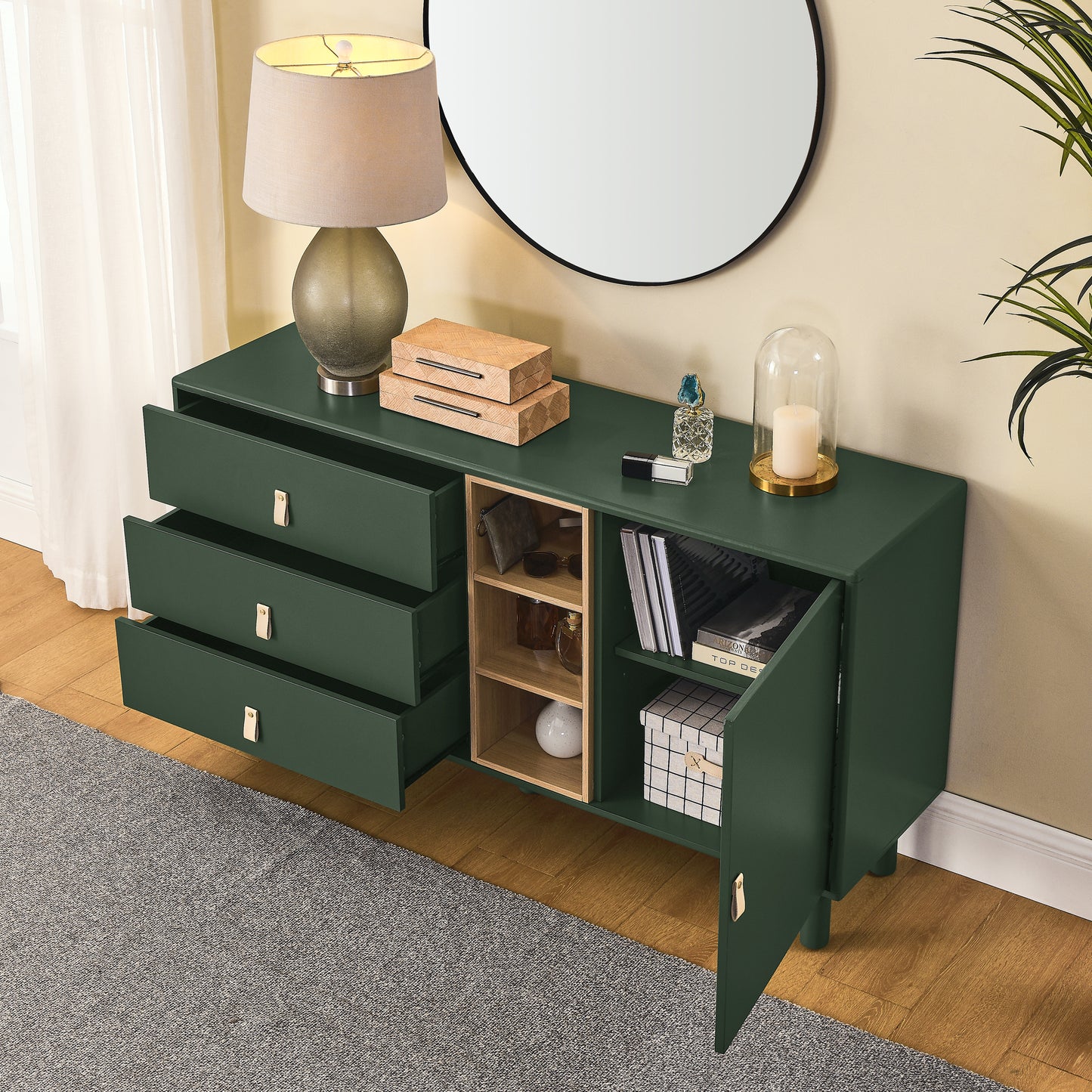 Haru Storage Wooden Cabinet - Green