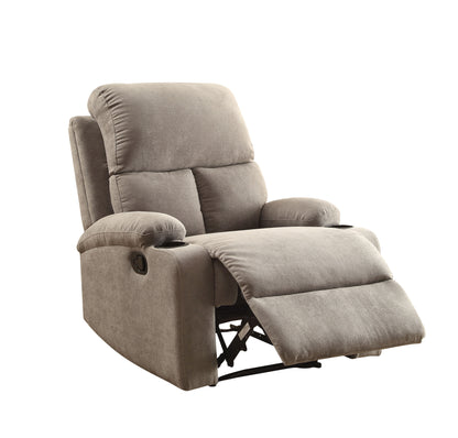 Voe Recliner Chair with Cup Holder - Gray