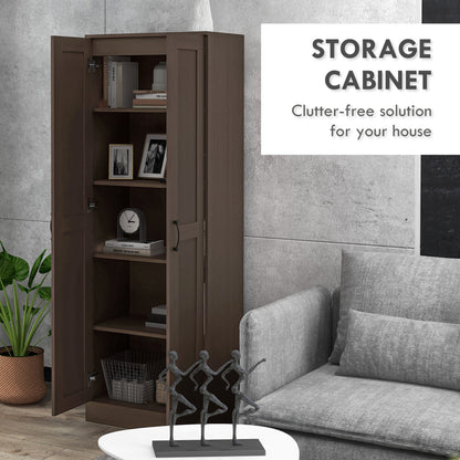 Cora Tall Storage Cabinet - Brown