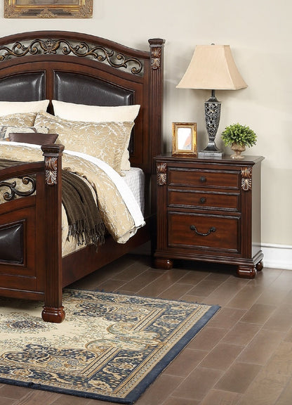 Corran Wooden Nightstand - Brown