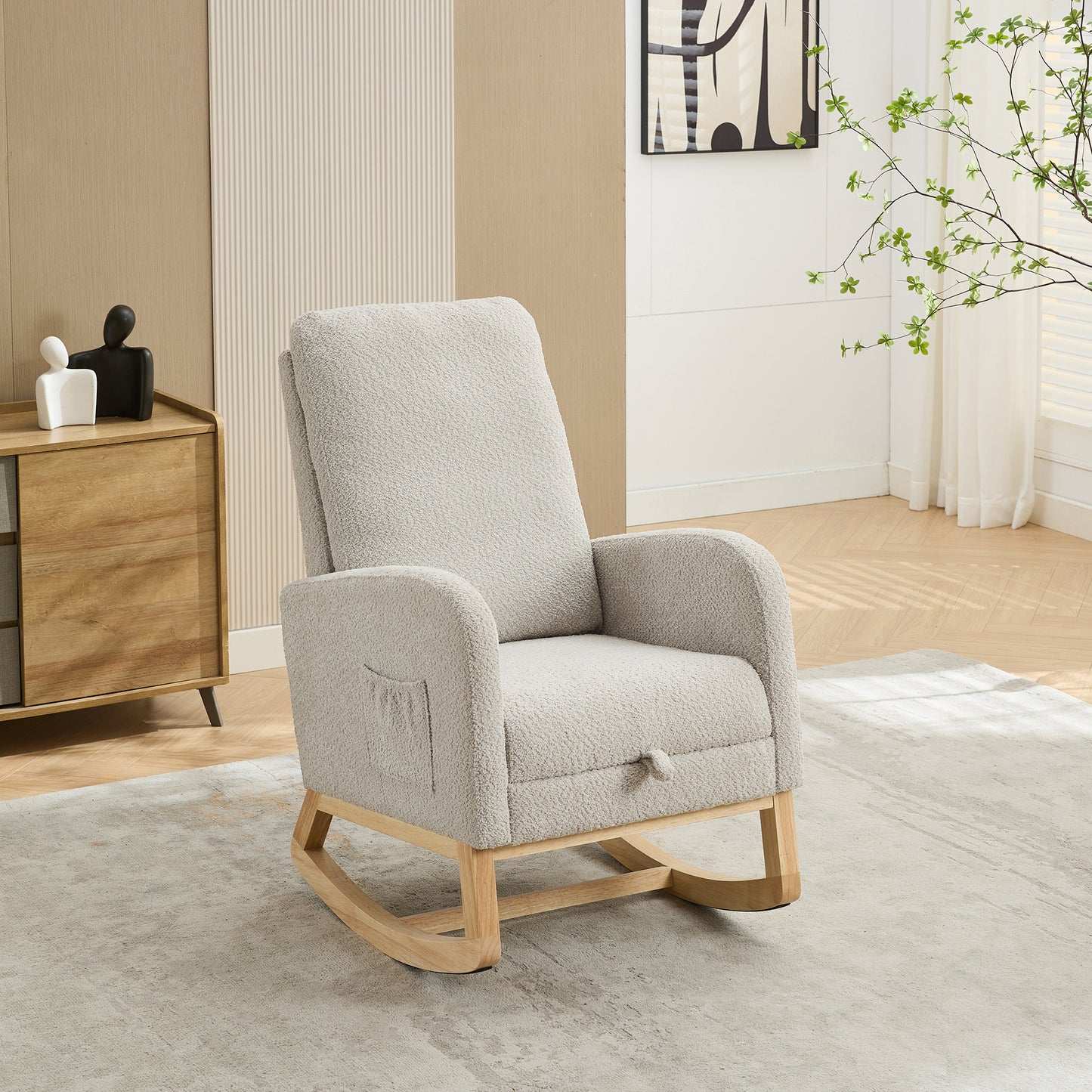 Lester One Rocking Chair - Light Gray