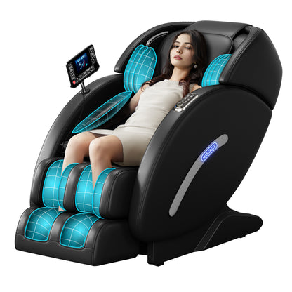 Evie Zero Gravity Full Body Massage Chair - Black