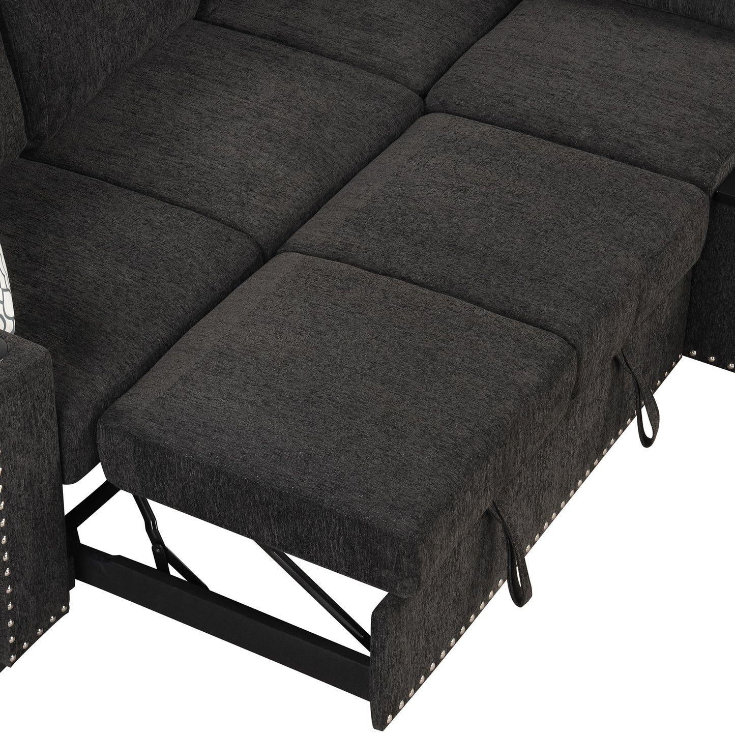 Javier Reversible Sectional Pull-Out Sofa Bed - Black