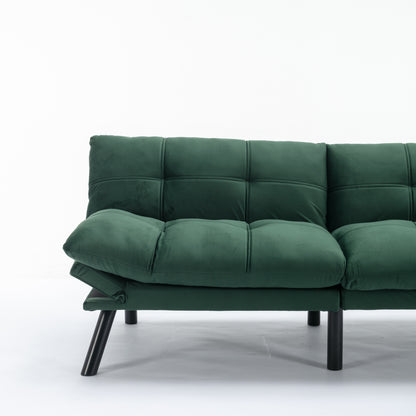 Vega Convertible Folding Modern Sofa Bed - Emerald