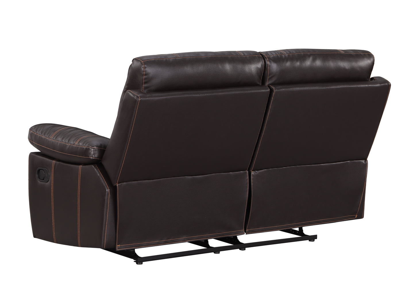 Kerr Leather-Air Recliining  Loveseat - Brown