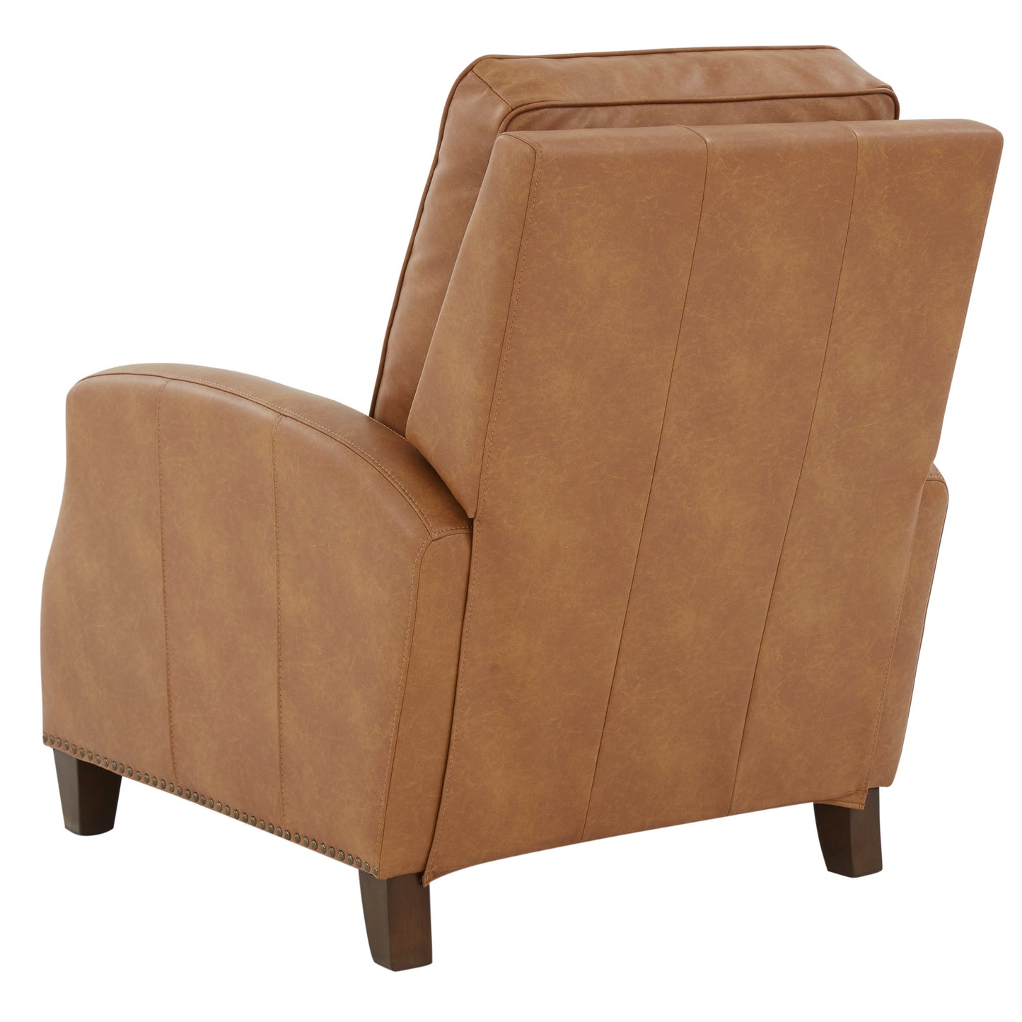 Jack Faux Leather Push Back Recliner - Brown