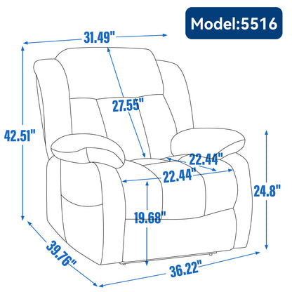 Brooklyn Dual Motor Power Lift Recliner Chair with Massage and Heating - Black