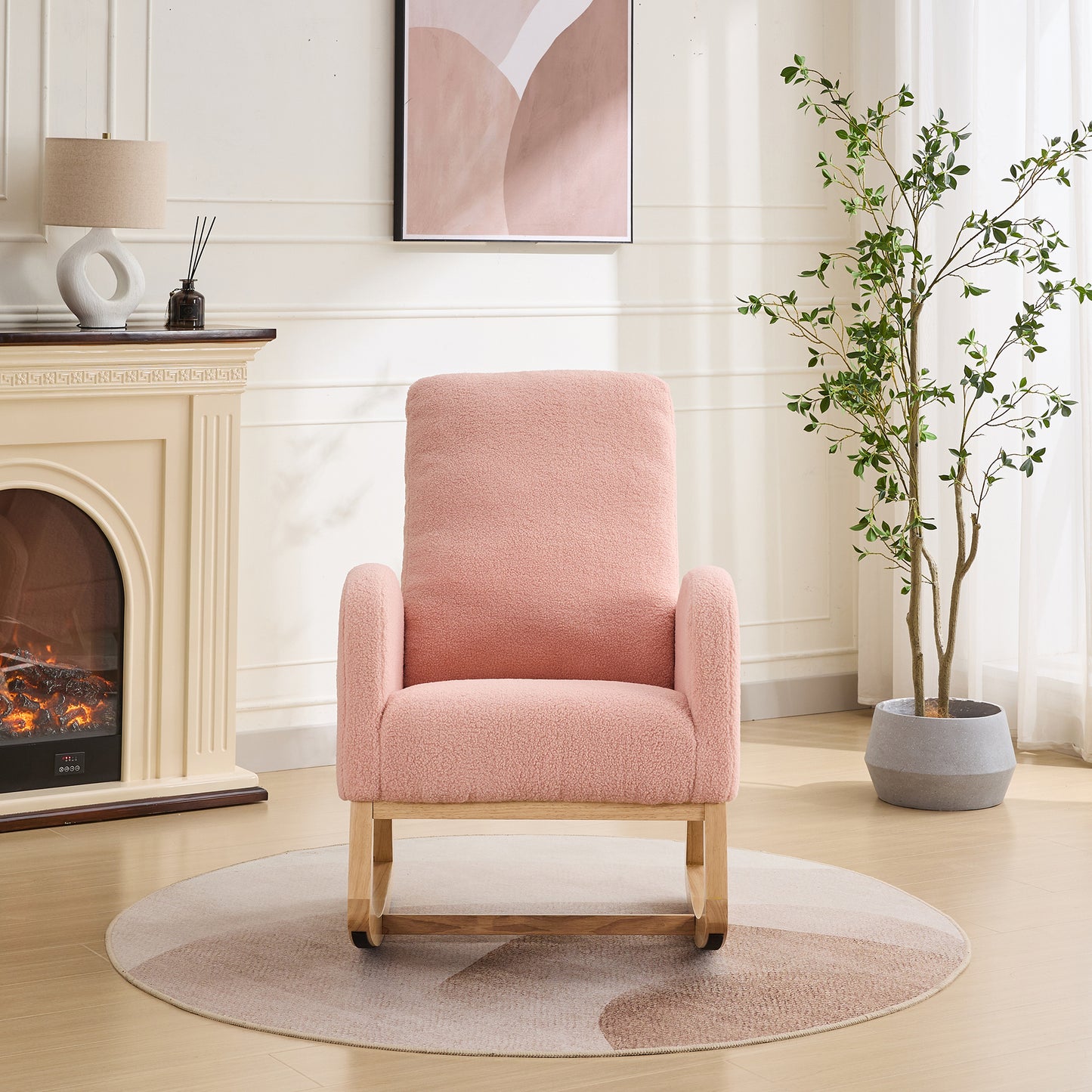 Lester Rocking Chair - Pink